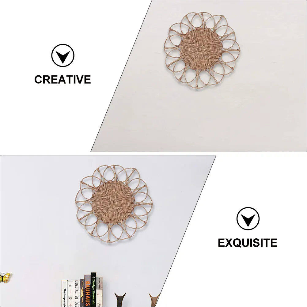 Round Woven Hanger Decoration Small Rattan Flower Wall Hanging Basket Flowers Decorations Office Bohemian 
Round Woven Hanger Decoration Small Rattan Flower Wall Hanging Basket Flowers Decorations Office Bohemian