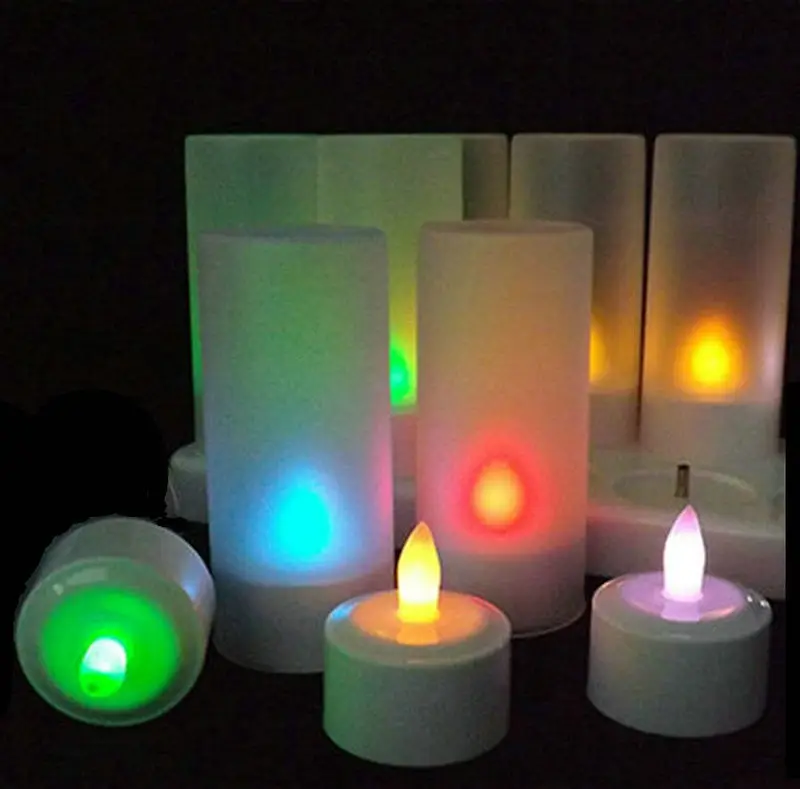 Pack of 4/6/12pcs Remote Controlled Rechargeable Tea Light LED Candle Flickering Tea Light Multicolor Party Wedding Decorative
Pack of 4/6/12pcs Remote Controlled Rechargeable Tea Light LED Candle Flickering Tea Light Multicolor Party Wedding Decorative