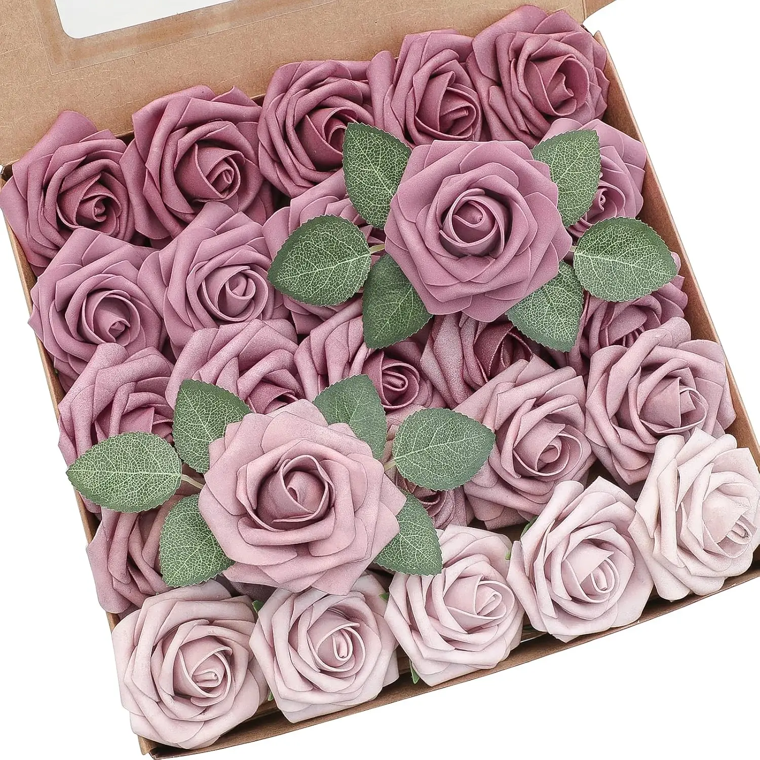 Artificial Flowers 25pcs Real Looking Mauve Ombre Colors Foam Fake Roses with Stems for DIY Wedding Bouquets Bridal Shower
Artificial Flowers 25pcs Real Looking Mauve Ombre Colors Foam Fake Roses with Stems for DIY Wedding Bouquets Bridal Shower