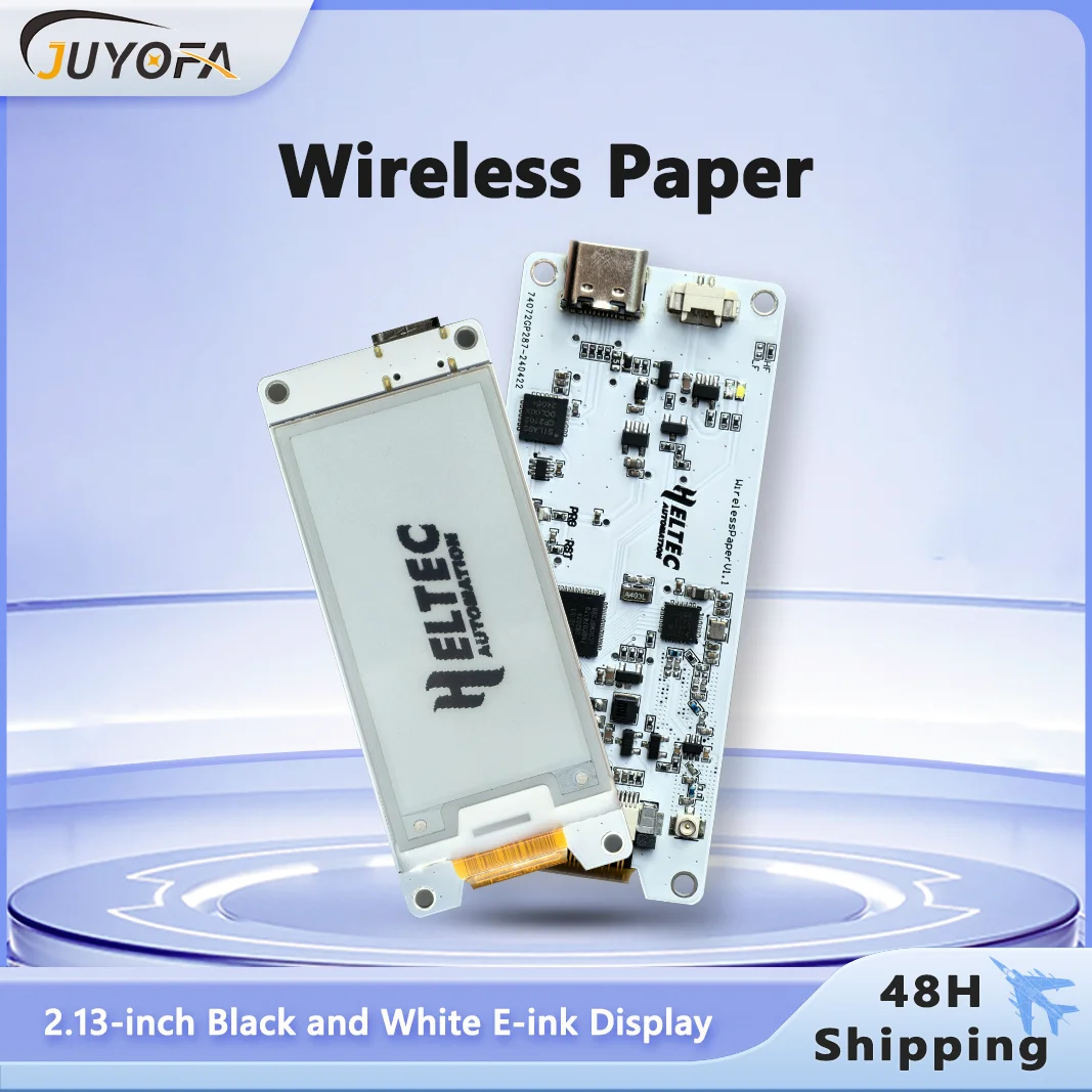 Heltec Wireless Paper Meshtastic ESP32 SX1262 LoRa Devboard Kit with 2.13-inch Black White E-Ink Smart Display Screen Wi-Fi BLE
Heltec Wireless Paper Meshtastic ESP32 SX1262 LoRa Devboard Kit with 2.13-inch Black White E-Ink Smart Display Screen Wi-Fi BLE