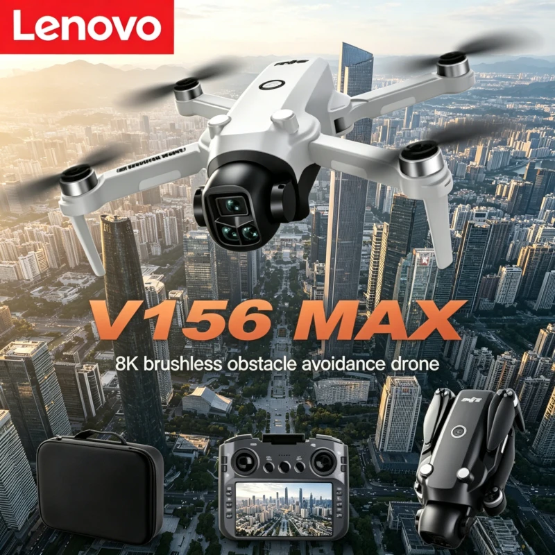 Brushless Power Screen Remote Control Drone Lenovo V156 MAX 8K Aerial HD Dual Camera Intelligent Obstacle Avoidance GPS Drone
Brushless Power Screen Remote Control Drone Lenovo V156 MAX 8K Aerial HD Dual Camera Intelligent Obstacle Avoidance GPS Drone