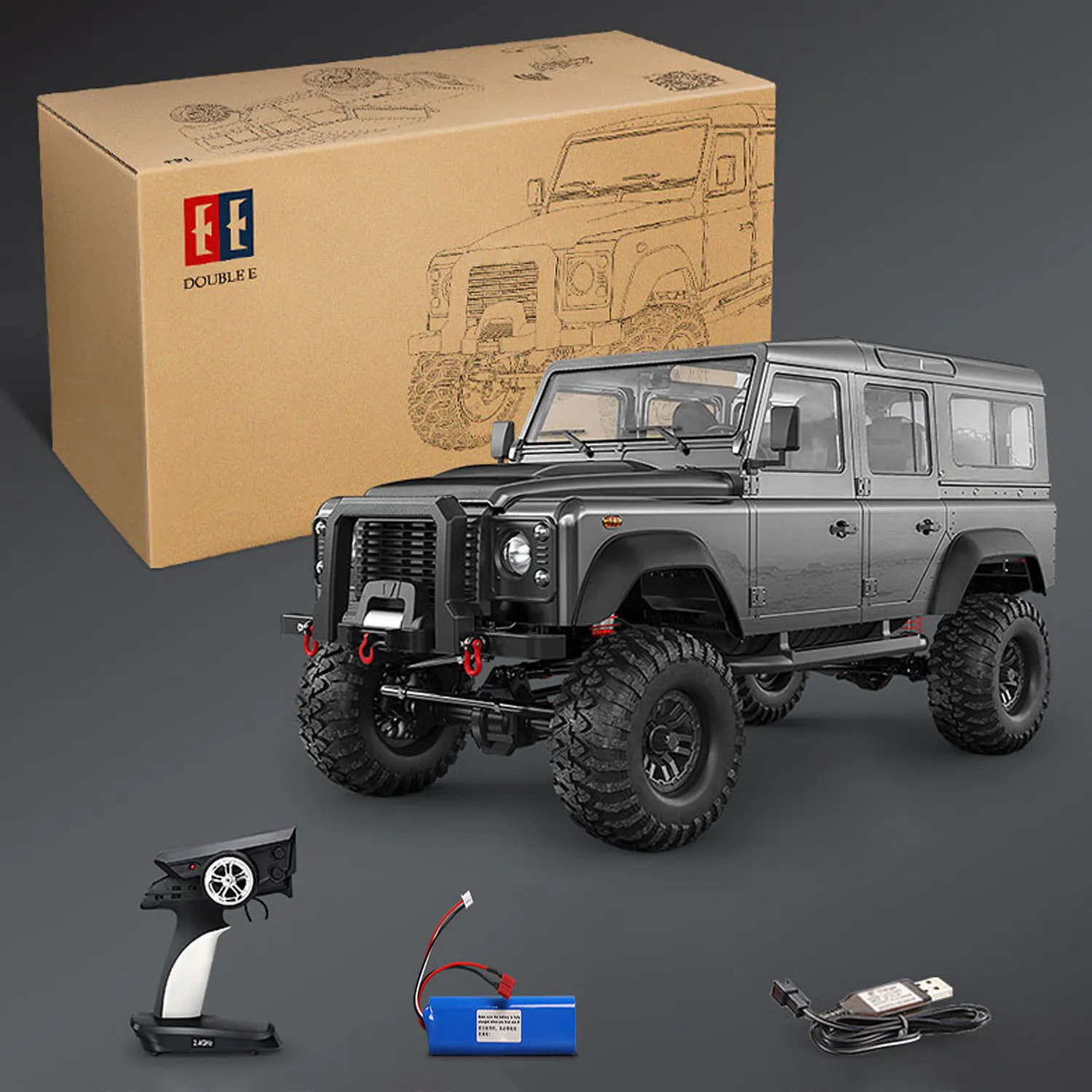 1/8 4x4 RC Гусеничный автомобиль Double E D110 E102-003 4WD 2-скоростная коробка передач с управлением пятью дверями внедорожный альпинистский автомобиль модель игрушки
1/8 4x4 RC Гусеничный автомобиль Double E D110 E102-003 4WD 2-скоростная коробка передач с управлением пятью дверями внедорожный альпинистский автомобиль модель игрушки
