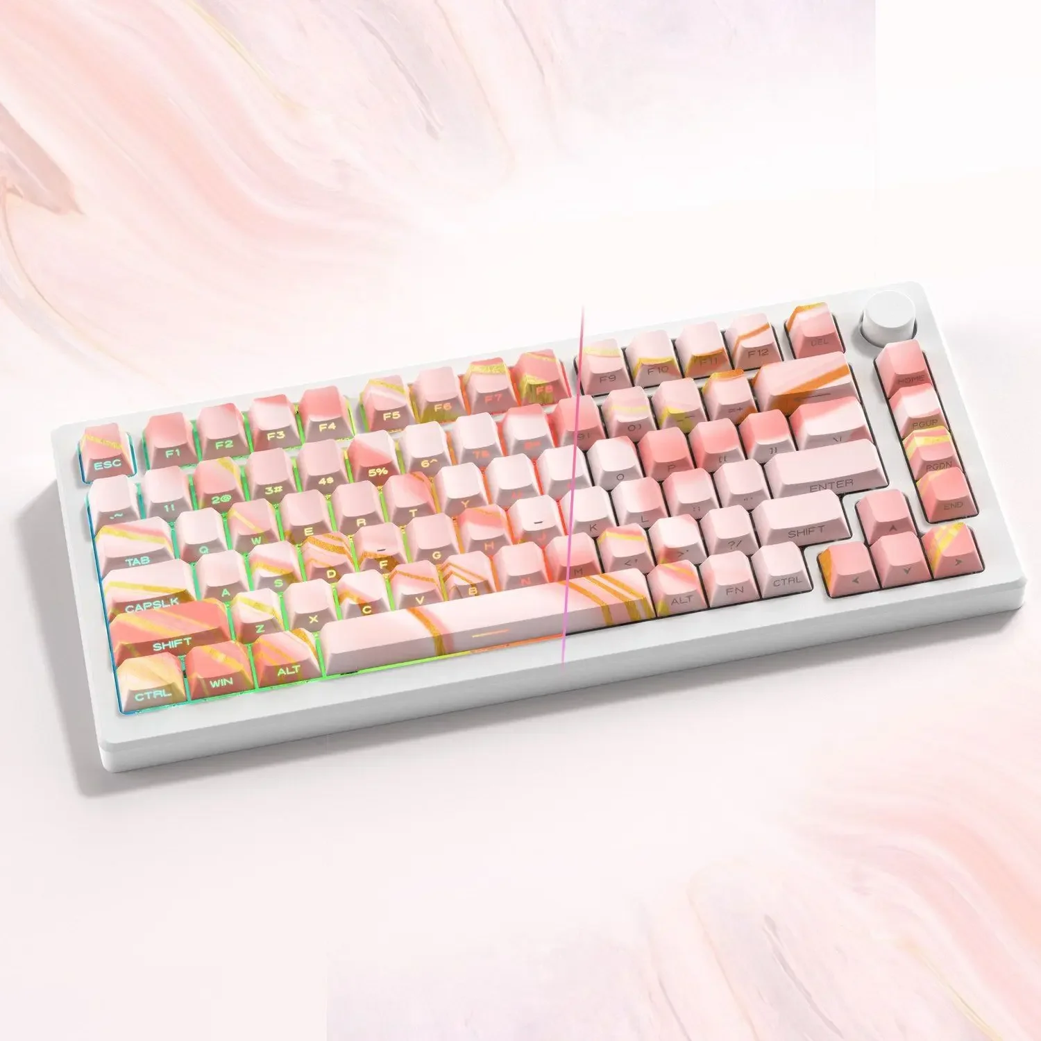 Bronzing watercolor side engraved transparent keycaps Original highly customized PBT thermal sublimation mechanical keyboard key
Bronzing watercolor side engraved transparent keycaps Original highly customized PBT thermal sublimation mechanical keyboard key