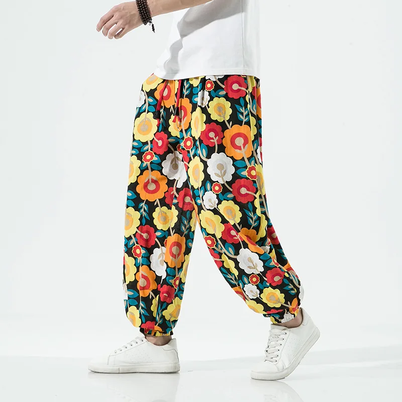 2024 Men's Summer New Breathable Cotton Linen Printed Casual Pants Lace-up Harem Pants
2024 Men's Summer New Breathable Cotton Linen Printed Casual Pants Lace-up Harem Pants