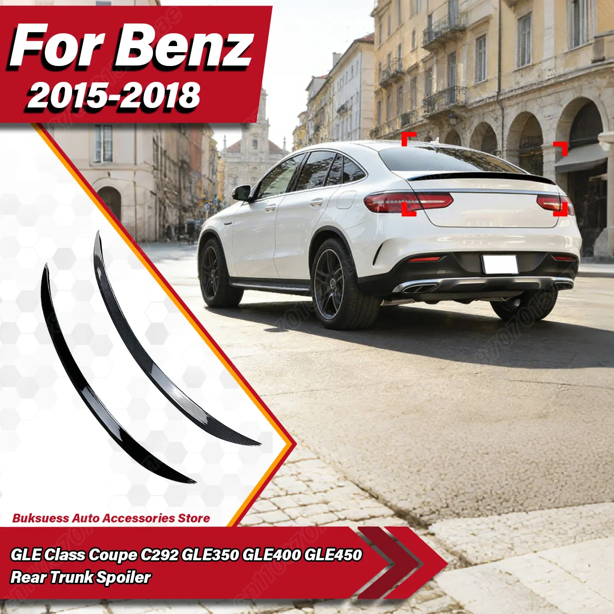 For Mercedes Benz GLE Class Coupe C292 GLE350 GLE400 GLE450 2015 2016 2017 2018 Rear Trunk Spoiler Lip Splitter Car Accessories
For Mercedes Benz GLE Class Coupe C292 GLE350 GLE400 GLE450 2015 2016 2017 2018 Rear Trunk Spoiler Lip Splitter Car Accessories