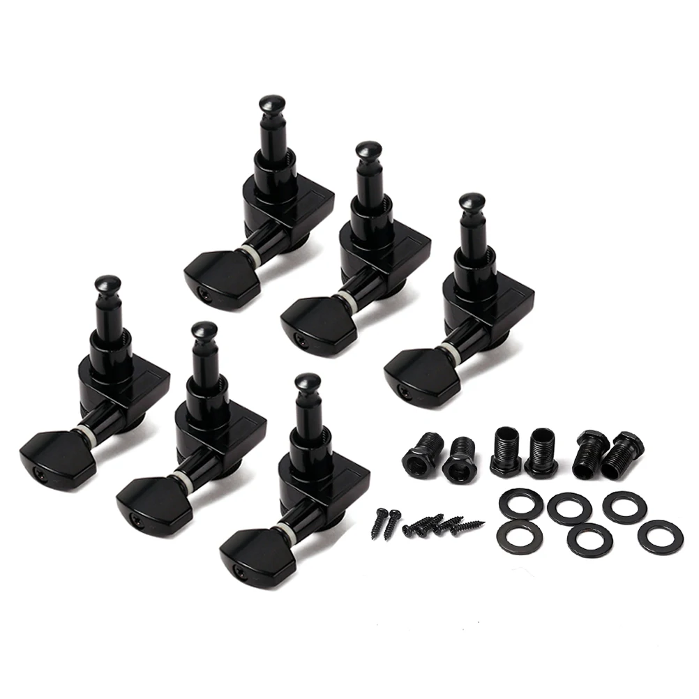 6PCS Black Plated Machine Heads for Electric Guitars Tuner Pegs Locking Tuners Guitar Parts Accessories Strings Replacement
6PCS Black Plated Machine Heads for Electric Guitars Tuner Pegs Locking Tuners Guitar Parts Accessories Strings Replacement