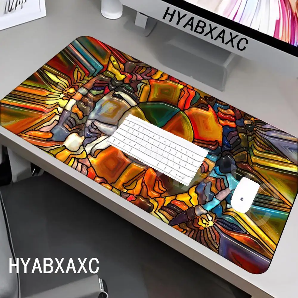 HYBXAXC Desk Mat Non Slip Rubber Mouse Pad Colorful Stained Glass Mandala Abstract Art Design for Gaming Office Home Decor
HYBXAXC Desk Mat Non Slip Rubber Mouse Pad Colorful Stained Glass Mandala Abstract Art Design for Gaming Office Home Decor