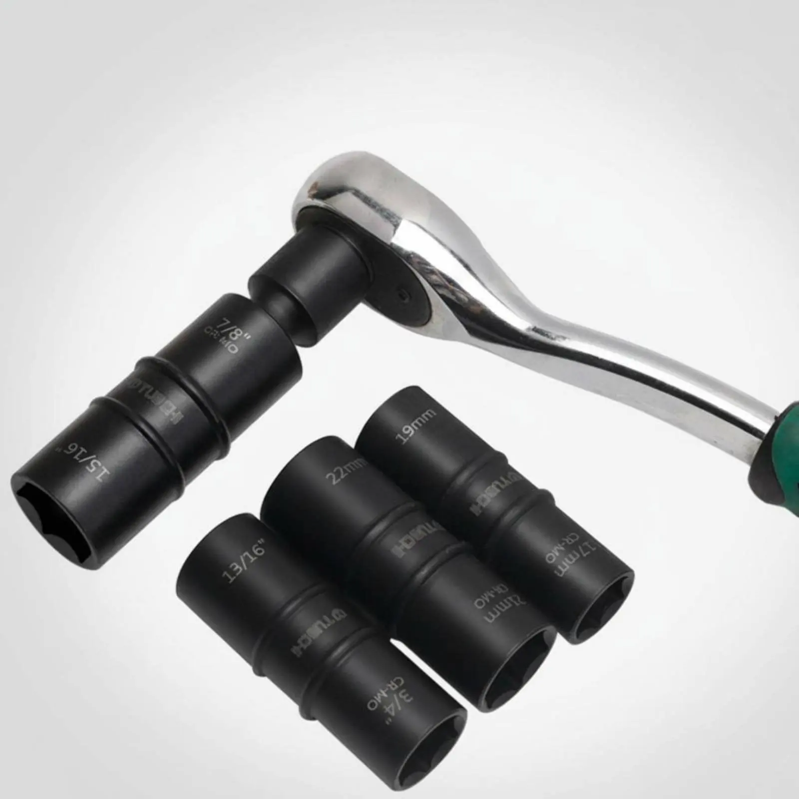5 Pieces Flip Socket Set Safety Sleeve Heavy-Duty Lug Nut Socket Automotive Tool Deep Well Extension Bar for Garage
5 Pieces Flip Socket Set Safety Sleeve Heavy-Duty Lug Nut Socket Automotive Tool Deep Well Extension Bar for Garage