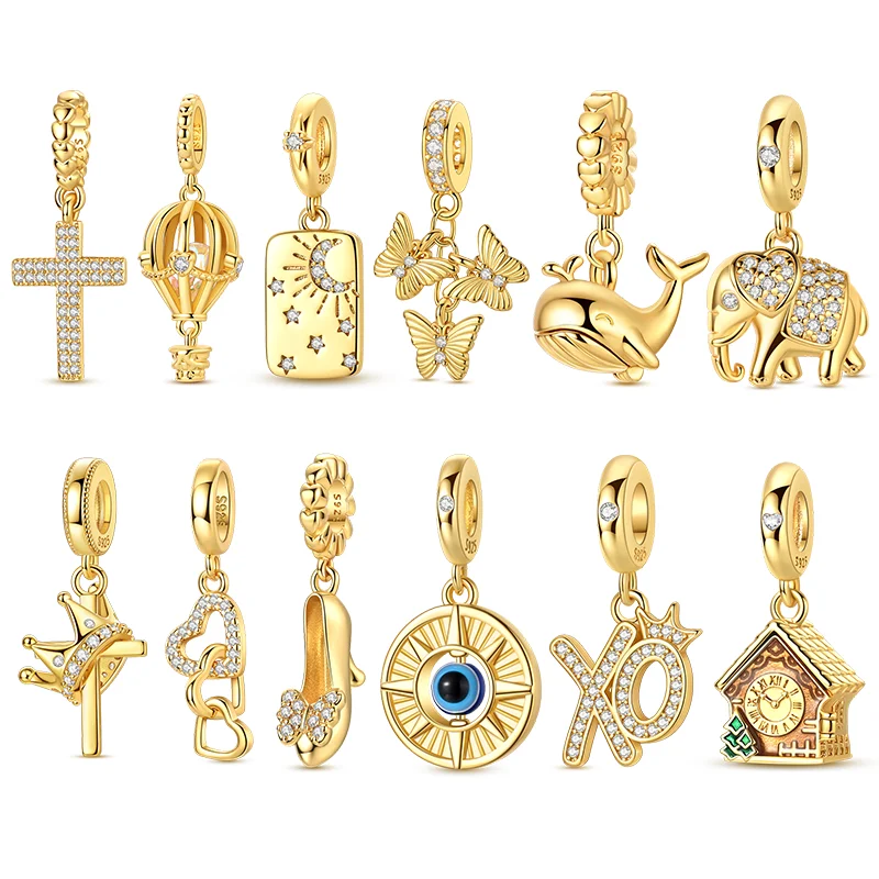 925 серебряные подвески бусины золотой крест Корона Кит бабочка кулон подходит оригинальный браслет ожерелье женские ювелирные изделия DIY подарки
925 серебряные подвески бусины золотой крест Корона Кит бабочка кулон подходит оригинальный браслет ожерелье женские ювелирные изделия DIY подарки
