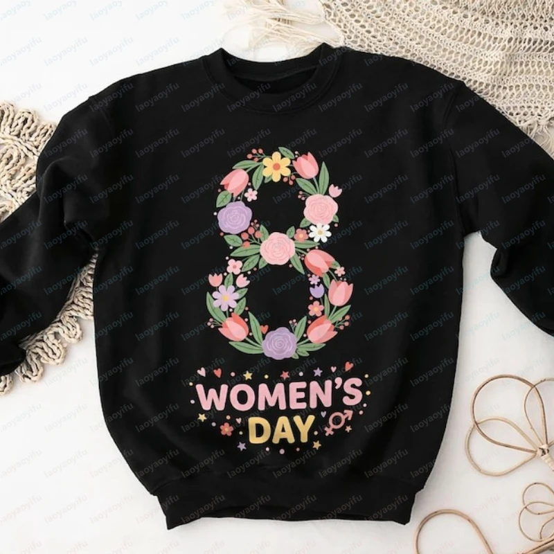 8 March Women’s Day Shirt 2026 Sweatshirt Women Floral Feminist Strong Women’s History Month Shirt Embrace Equity Top Clothes
8 March Women’s Day Shirt 2026 Sweatshirt Women Floral Feminist Strong Women’s History Month Shirt Embrace Equity Top Clothes