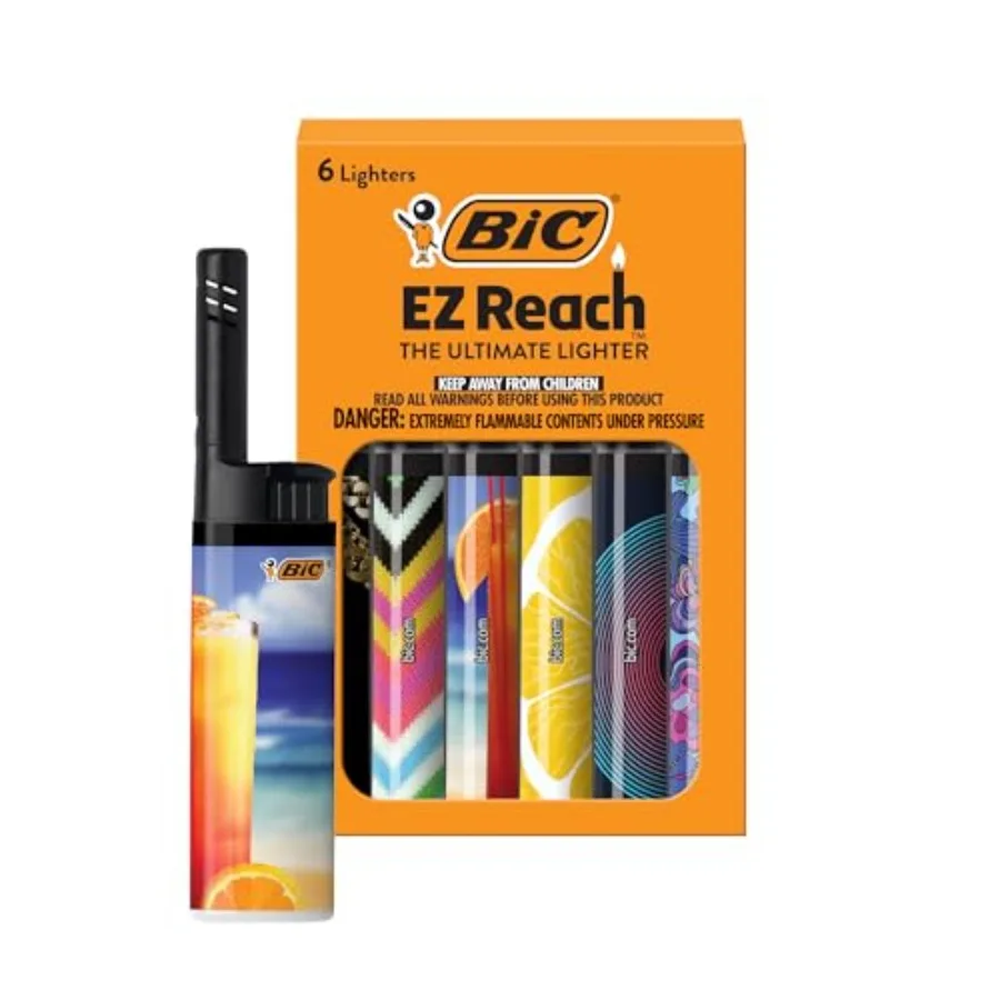 Зажигалки EZ Reach, надежные зажигалки для свечей с безопасной удлиненной насадкой, разнообразные дизайны, набор из 6 штук (дизайн может отличаться)
Зажигалки EZ Reach, надежные зажигалки для свечей с безопасной удлиненной насадкой, разнообразные дизайны, набор из 6 штук (дизайн может отличаться)
