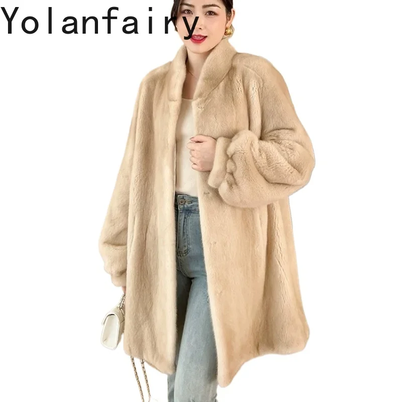 YOLANFAIRY 2026 Winter 100% Real Fur Coat Woman Mink Jacket Stand Collar Mid-length Whole Mink Fur Coats and Jackets Outerwear
YOLANFAIRY 2026 Winter 100% Real Fur Coat Woman Mink Jacket Stand Collar Mid-length Whole Mink Fur Coats and Jackets Outerwear