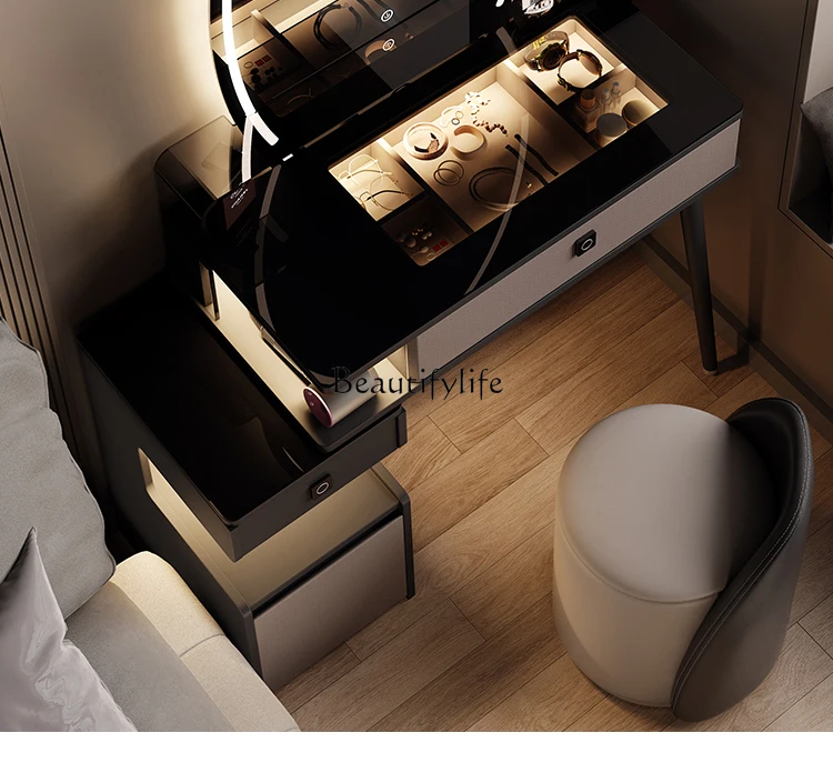 1**Italian small apartment dresser bedside table integrated bedroom smart model with lock
1**Italian small apartment dresser bedside table integrated bedroom smart model with lock