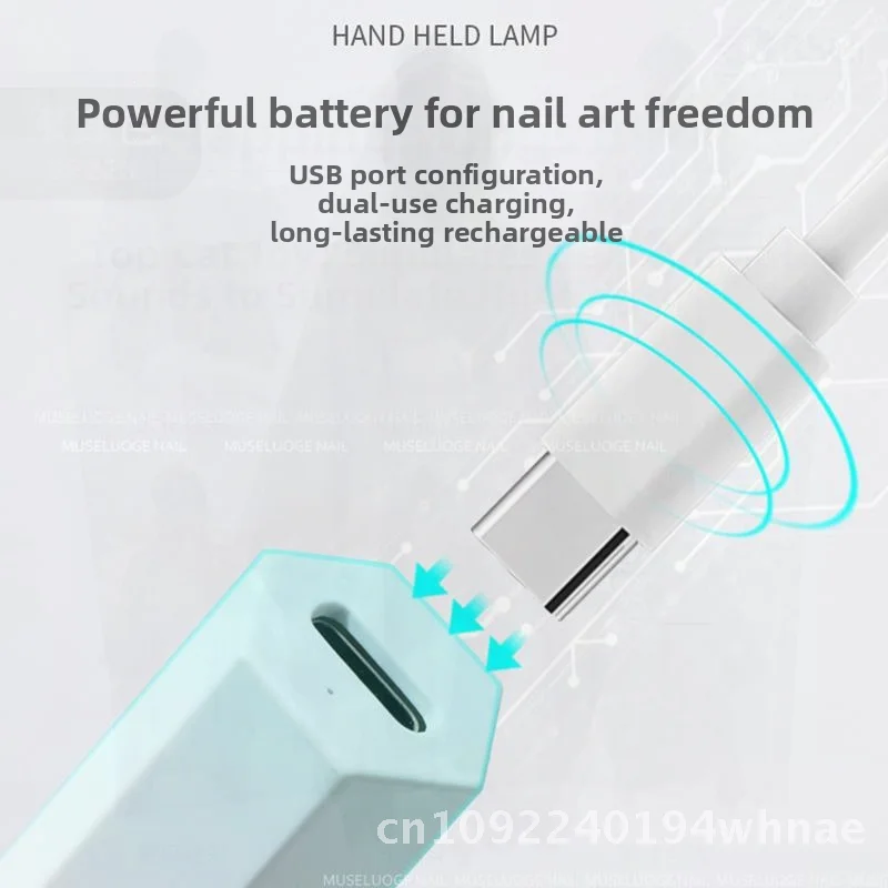 Portable Wireless Mini Nail Lamp Handheld Phototherapy Lamp for Nail Salon Small Power Storage Nail Art Hexagonal Lamp
Portable Wireless Mini Nail Lamp Handheld Phototherapy Lamp for Nail Salon Small Power Storage Nail Art Hexagonal Lamp