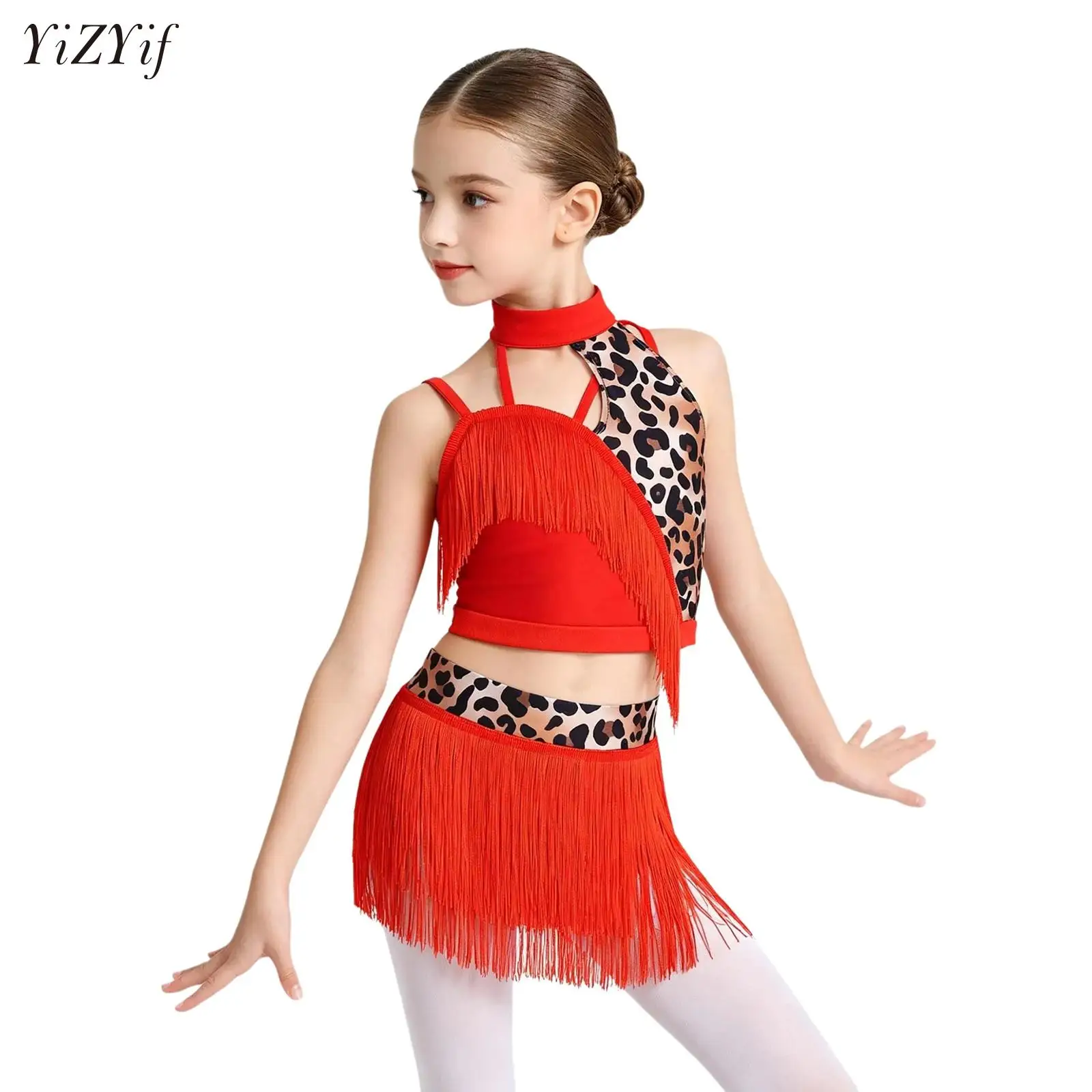 Kids Girls Latin Dance Vest with Fringed Skirt Costume Asymmetrical Tassel Rumba Ballroom Tango Salsa Stage Performance Clothes
Kids Girls Latin Dance Vest with Fringed Skirt Costume Asymmetrical Tassel Rumba Ballroom Tango Salsa Stage Performance Clothes