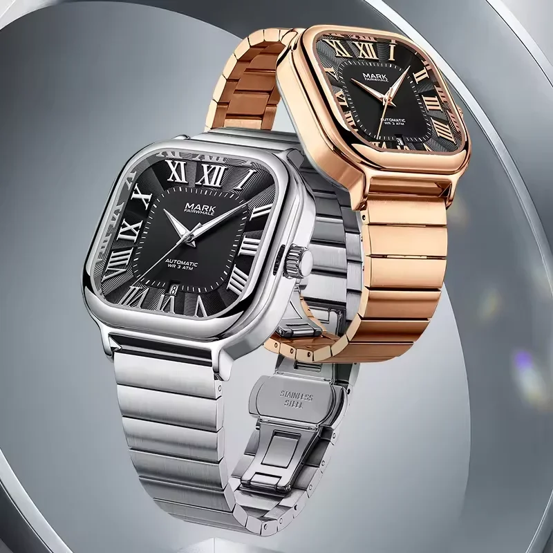 Mark Fairwhale 6820 Business Automatic Movement Steel Strip Mechanical Mens Watch Square Waterproof Calendar Automatic Watch Men
Mark Fairwhale 6820 Business Automatic Movement Steel Strip Mechanical Mens Watch Square Waterproof Calendar Automatic Watch Men