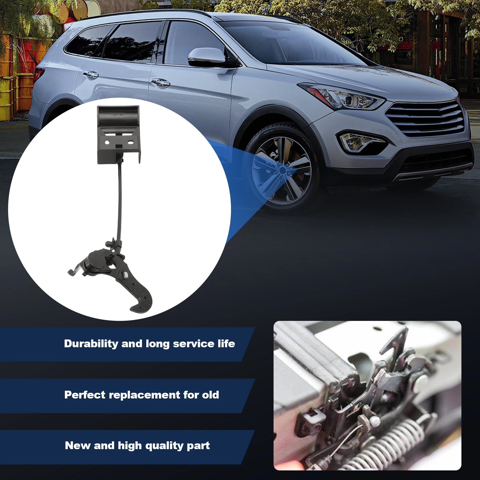 Car Hood Latch Front Hood Latch Assembly 811402W000 Fit for Hyundai Santa FE 2013-2019
Car Hood Latch Front Hood Latch Assembly 811402W000 Fit for Hyundai Santa FE 2013-2019