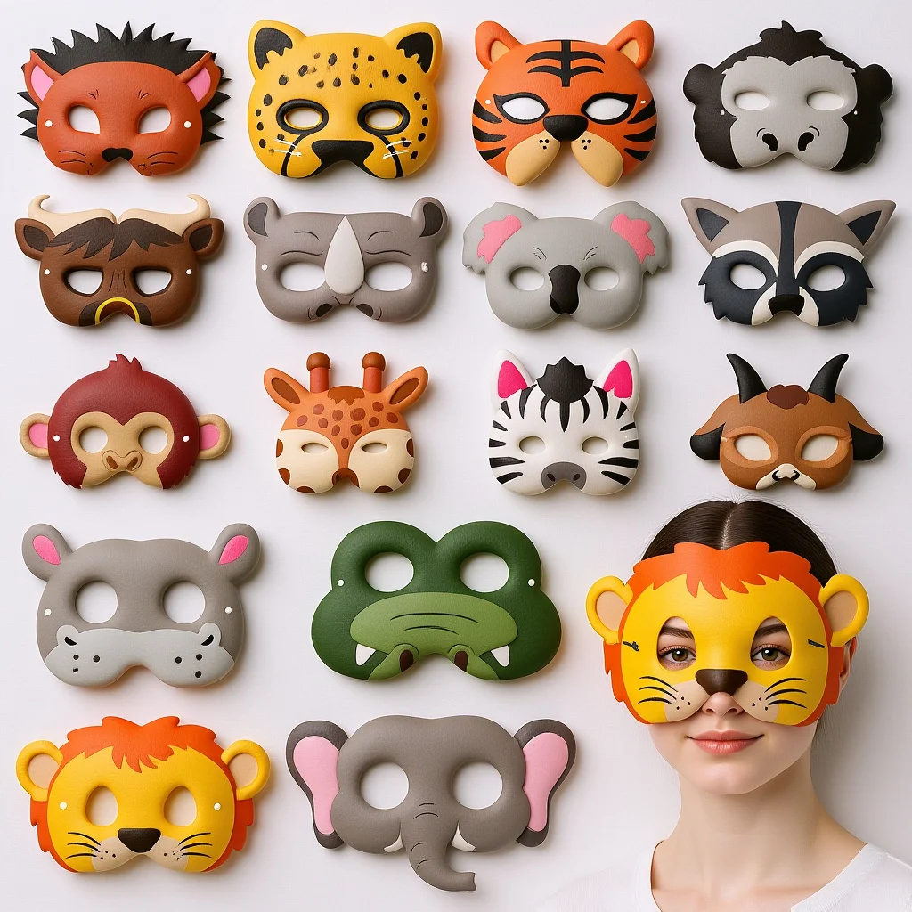 16Pcs Animal Masks Colorful Paper Masks for Parties Birthday Halloween Dress Up Playtime Activities Dress Up Party Favors,
16Pcs Animal Masks Colorful Paper Masks for Parties Birthday Halloween Dress Up Playtime Activities Dress Up Party Favors,