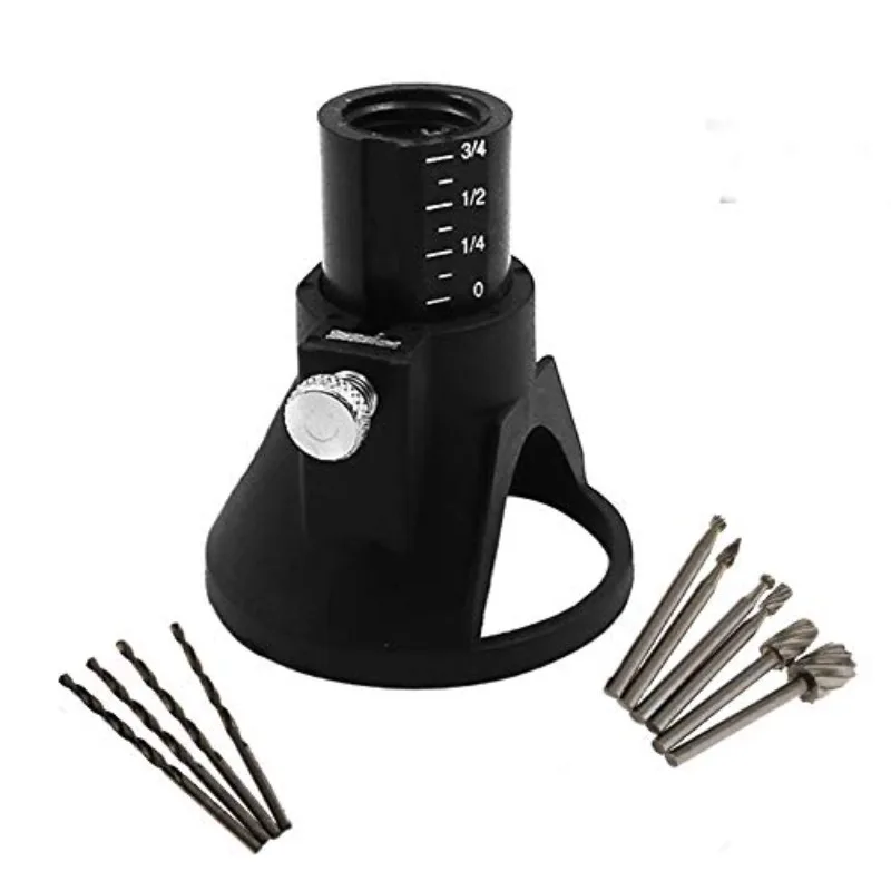 Rotary Multi Tool Cutting Guide Attachment Kit with 6pcs 1/8”(3mm) Shank HSS Routing Router Bits and 4pcs Twist Drill Bit
Rotary Multi Tool Cutting Guide Attachment Kit with 6pcs 1/8”(3mm) Shank HSS Routing Router Bits and 4pcs Twist Drill Bit