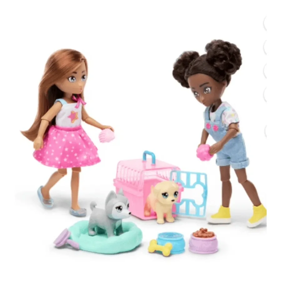 Hey Bestie Isa Evie 18 Piece Set of 2 5.5inch Mini Dolls with Toy Dogs Pet Accessories Ages 3 Up
Hey Bestie Isa Evie 18 Piece Set of 2 5.5inch Mini Dolls with Toy Dogs Pet Accessories Ages 3 Up