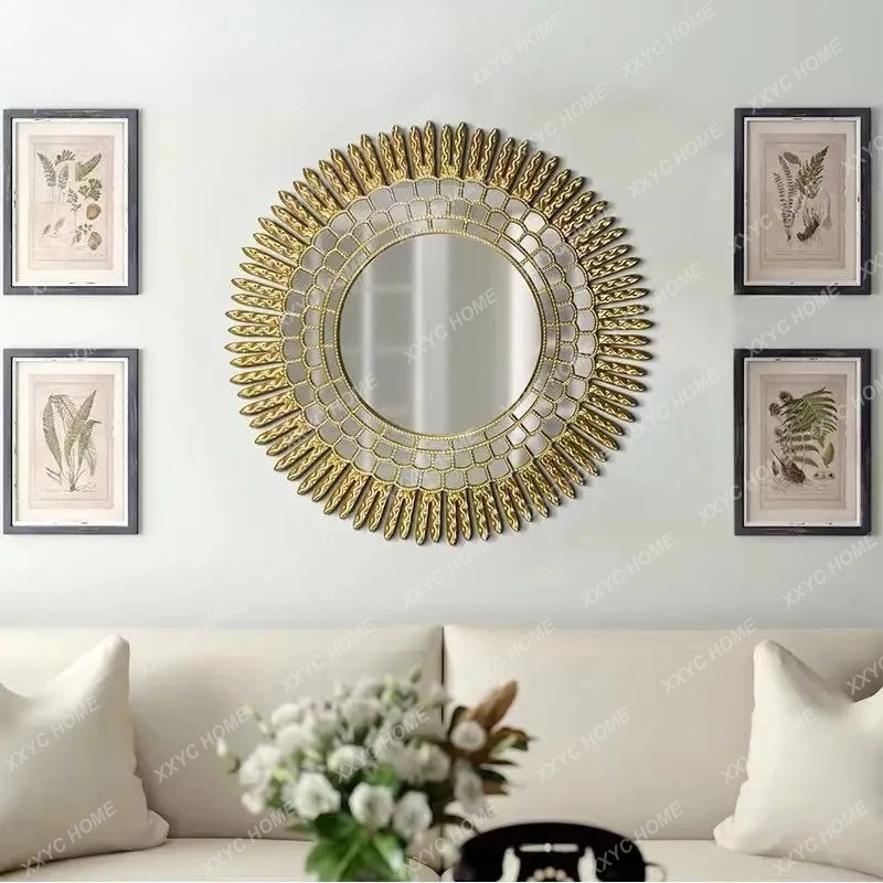 style wall hanging foyer entrance decoration background wall mirror round sun art mirror hotel corridor wall decoration
style wall hanging foyer entrance decoration background wall mirror round sun art mirror hotel corridor wall decoration