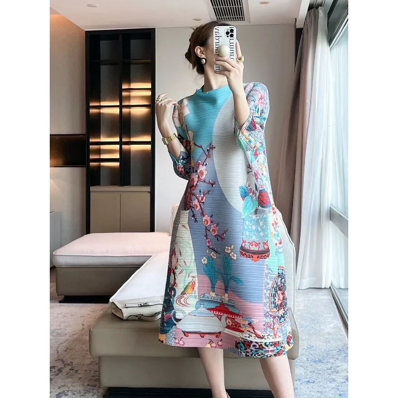 Spring Autumn Women's Blouse Dress Pleated New Style Printed Loose Fit Fashionable Slimming Niche Versatile Casual Comfortable
Spring Autumn Women's Blouse Dress Pleated New Style Printed Loose Fit Fashionable Slimming Niche Versatile Casual Comfortable