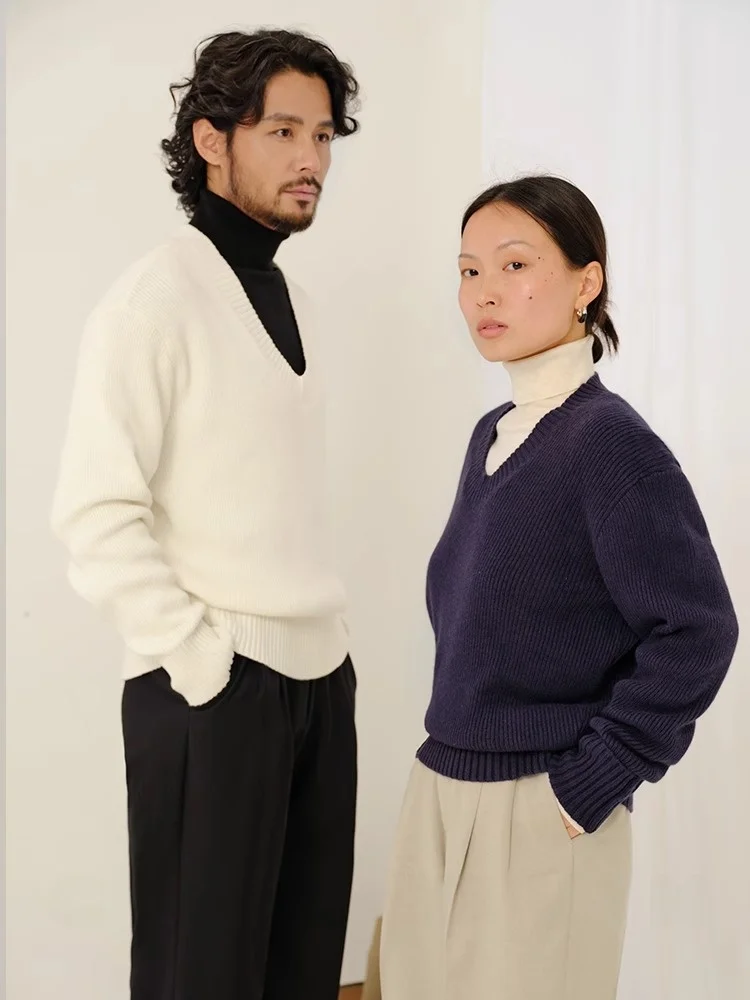 CULTUM Men's Casual Knitted Sweater Full Wool Velvet Loose Fit Overhead Sle Winter New Arrival Lazy Faion Long Sve rou...
CULTUM Men's Casual Knitted Sweater Full Wool Velvet Loose Fit Overhead Sle Winter New Arrival Lazy Faion Long Sve rou...