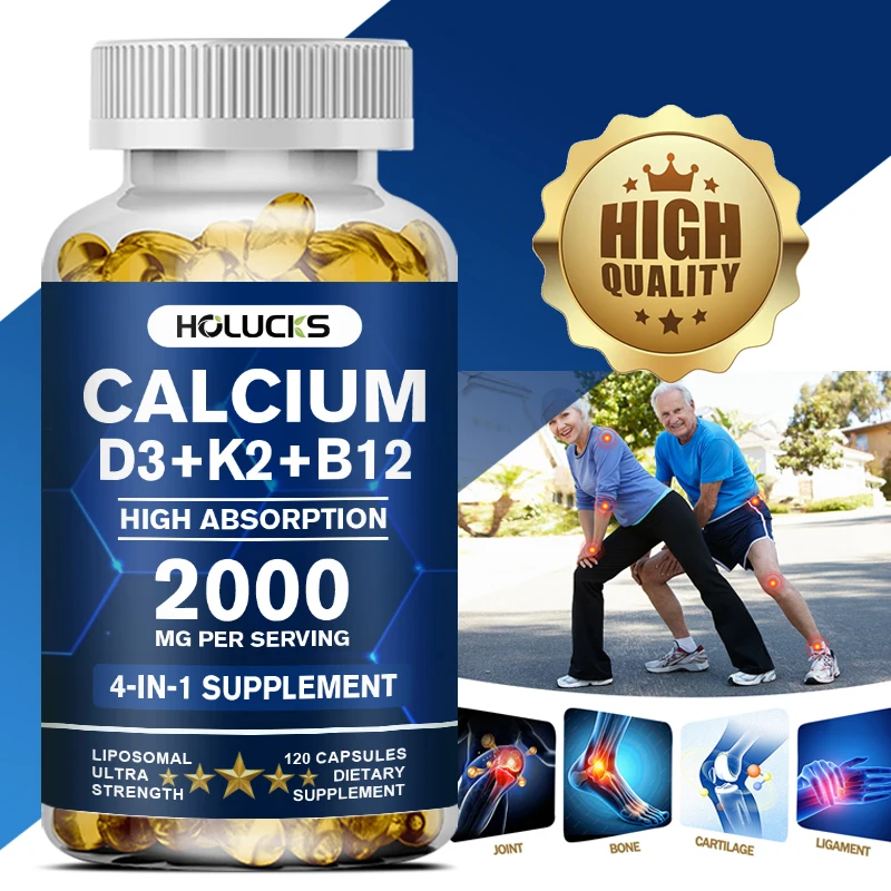 Calcium Supplements, with Vitamin D3 K2, Strong Bone Teeth Joints, Support Heart & Brain Health, for Immune System
Calcium Supplements, with Vitamin D3 K2, Strong Bone Teeth Joints, Support Heart & Brain Health, for Immune System