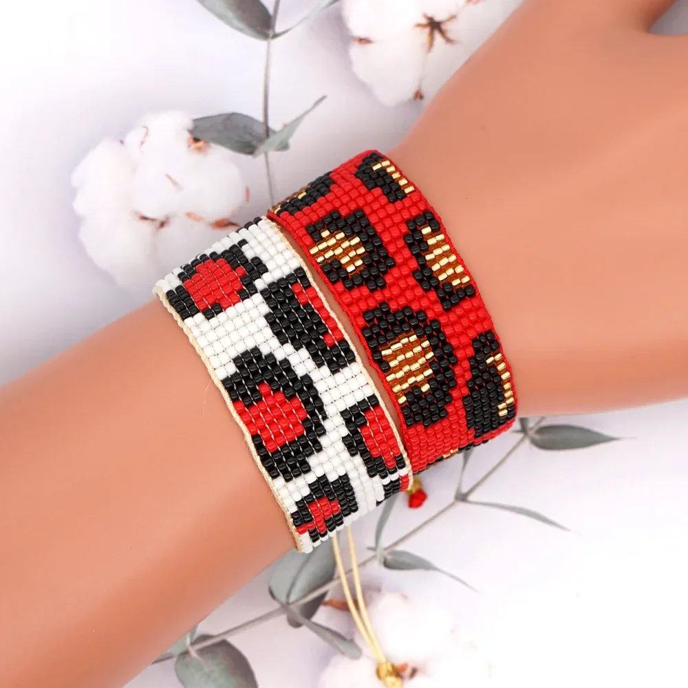 Rice Ball Bracelet Hand woven Simplicity fashion Leopard print personality Bohemia Adjustable Unisex Beaded Bracelet
Rice Ball Bracelet Hand woven Simplicity fashion Leopard print personality Bohemia Adjustable Unisex Beaded Bracelet
