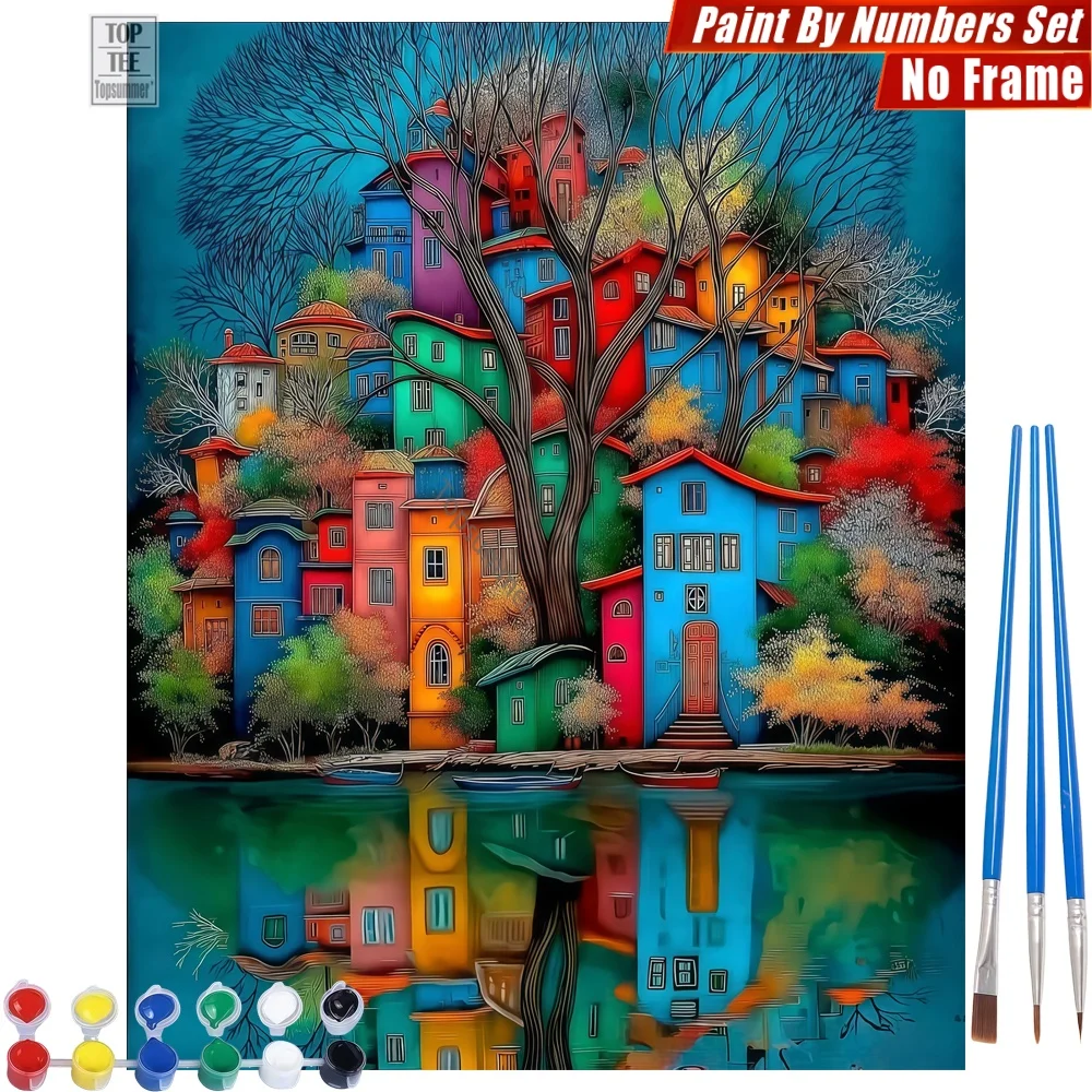 Colorful Houses Reflection DIY Paints By Number Kit - Colorful Houses Water Creative Family Fun Teacher'S Day Gift For Teacher
Colorful Houses Reflection DIY Paints By Number Kit - Colorful Houses Water Creative Family Fun Teacher'S Day Gift For Teacher