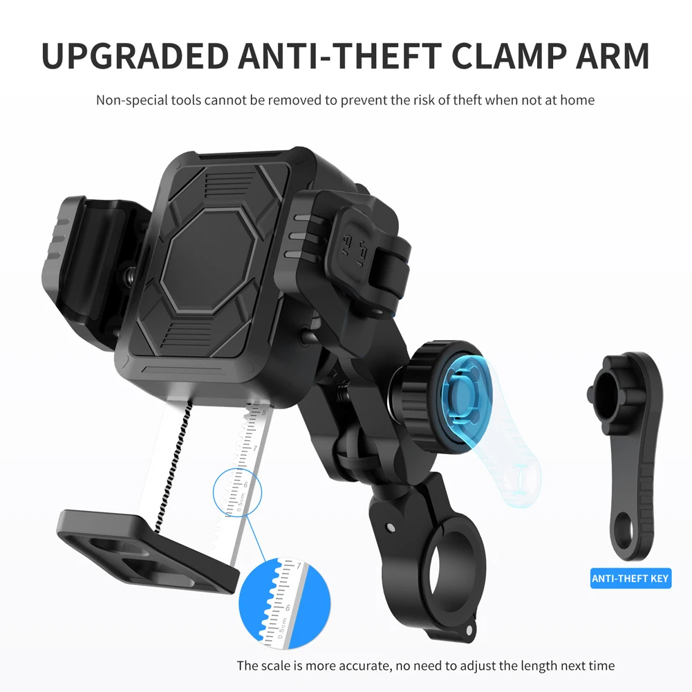 Motorcycle Phone Mount Anti-Shake Motorcycle Cellphone Holder Adjustable Navigation Bracket for Motorcycle 
Motorcycle Phone Mount Anti-Shake Motorcycle Cellphone Holder Adjustable Navigation Bracket for Motorcycle