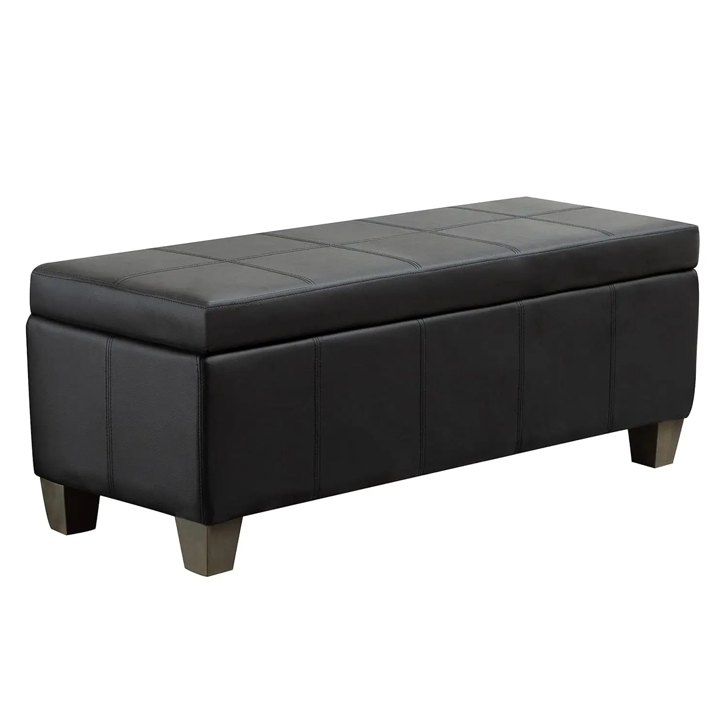 41" Storage Ottoman, Storage Bench with Safety Hinge, Upholstered Synthetic Leather Ottoman Bench, Customized
41" Storage Ottoman, Storage Bench with Safety Hinge, Upholstered Synthetic Leather Ottoman Bench, Customized