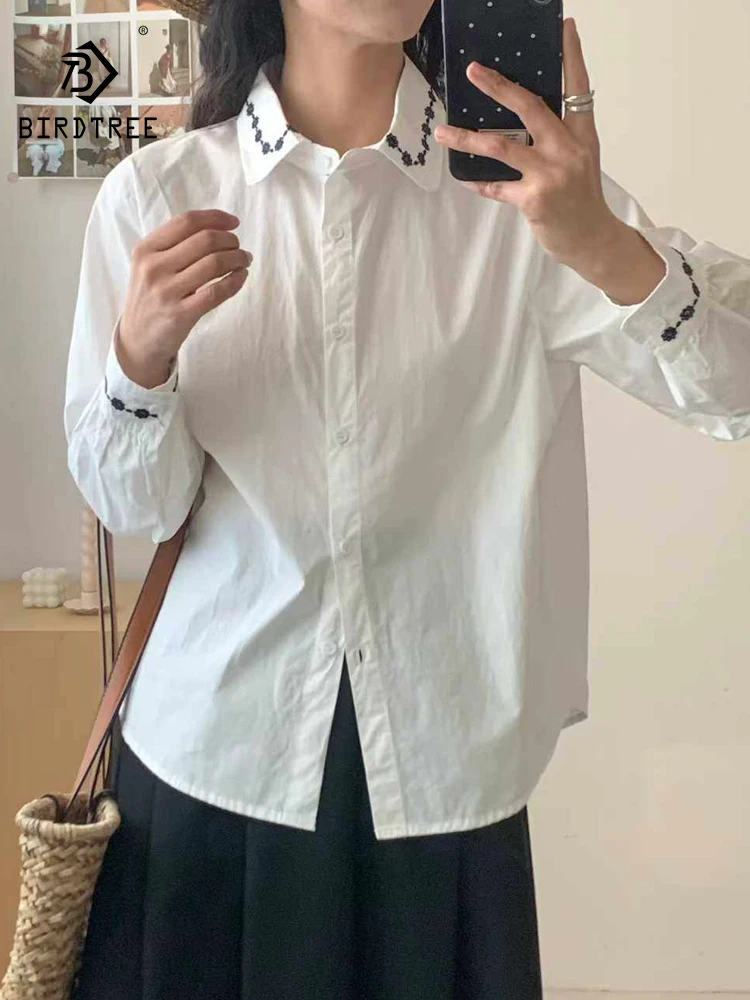 Новая женская хлопковая рубашка с длинным рукавом Весна 2026, с отложным воротником и вышивкой, в стиле Mori Girl, простая, шикарная, свободная блузка T62261CC
Новая женская хлопковая рубашка с длинным рукавом Весна 2026, с отложным воротником и вышивкой, в стиле Mori Girl, простая, шикарная, свободная блузка T62261CC