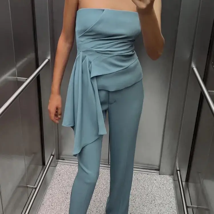 Spring New Women's Faion Tight Fit Gored Skirt Top And High Waist Bell Bot Pants Two Piece Set Long Sve Crew Ne
Spring New Women's Faion Tight Fit Gored Skirt Top And High Waist Bell Bot Pants Two Piece Set Long Sve Crew Ne