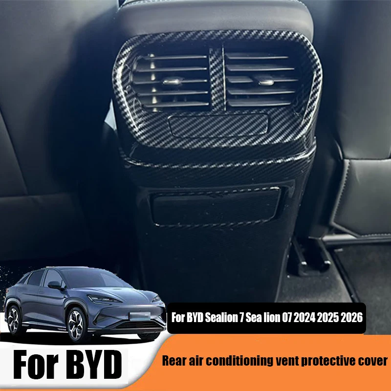 For BYD Sealion 7 Sea lion 07 EV 2024 2025 2026 Rear air conditioning vent protective cover with carbon fiber pattern
For BYD Sealion 7 Sea lion 07 EV 2024 2025 2026 Rear air conditioning vent protective cover with carbon fiber pattern