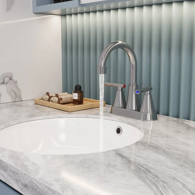 7.86" Chrome Bathroom Sink Faucet 2-Handle CUPC Certified
7.86" Chrome Bathroom Sink Faucet 2-Handle CUPC Certified