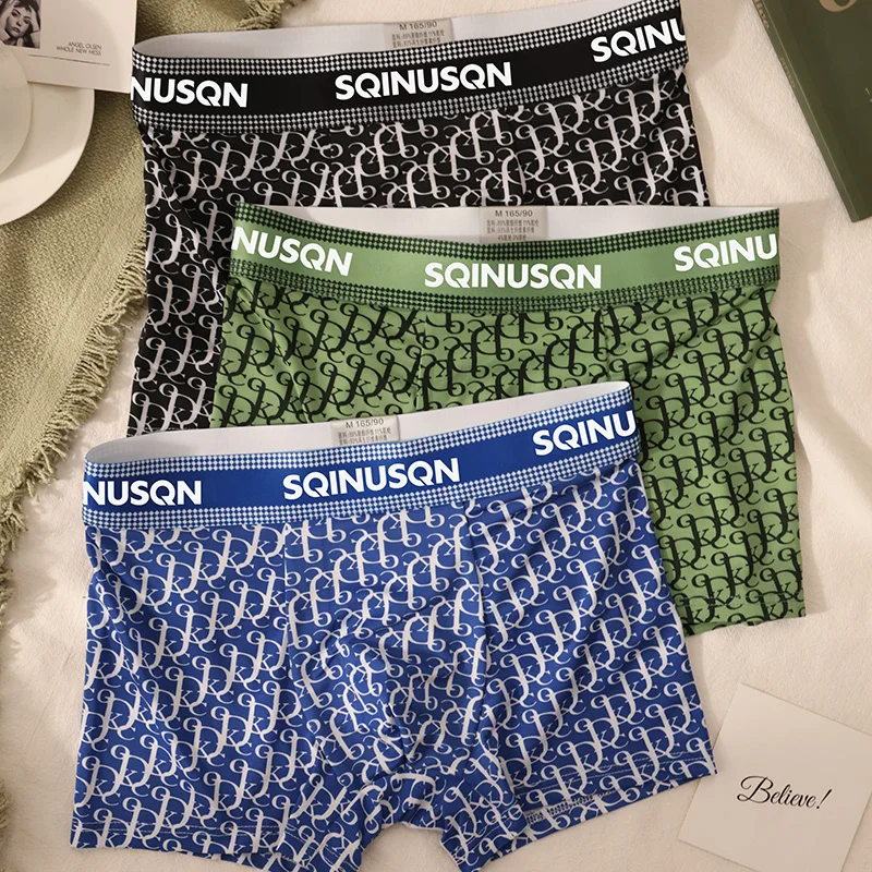 Men's Underwear 3-Pack - 89% Polyester 11% Spandex Letter Print Boxer Briefs, Fashion Waistband with Brand Logo, Ultra-Soft
Men's Underwear 3-Pack - 89% Polyester 11% Spandex Letter Print Boxer Briefs, Fashion Waistband with Brand Logo, Ultra-Soft