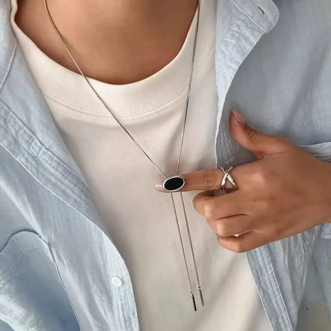 PuRui New Trendy Stainless Steel Necklace Men Hip Hop Silver Color Long Snake Chain Acrylic Geometric Pendant Necklace Male Gift
PuRui New Trendy Stainless Steel Necklace Men Hip Hop Silver Color Long Snake Chain Acrylic Geometric Pendant Necklace Male Gift