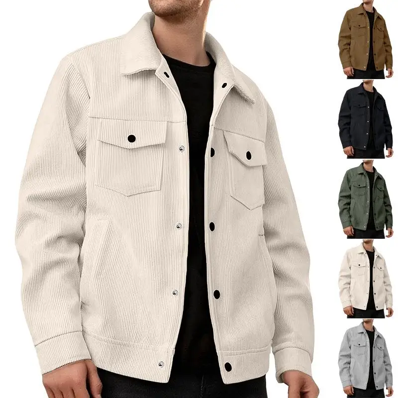 Casual Spor Corduroy Jaet with ket Men's Long Sve irt Faionable Flip Collar Cross-Border Lightweight Outerwear
Casual Spor Corduroy Jaet with ket Men's Long Sve irt Faionable Flip Collar Cross-Border Lightweight Outerwear