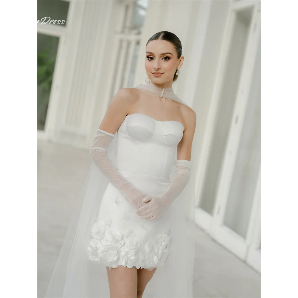 Lucy Satin Sweetheart White Straight Homecoming Dress Structured Mini Neckline Dramatic 3D Flowers Robes De Soirée Customized
Lucy Satin Sweetheart White Straight Homecoming Dress Structured Mini Neckline Dramatic 3D Flowers Robes De Soirée Customized