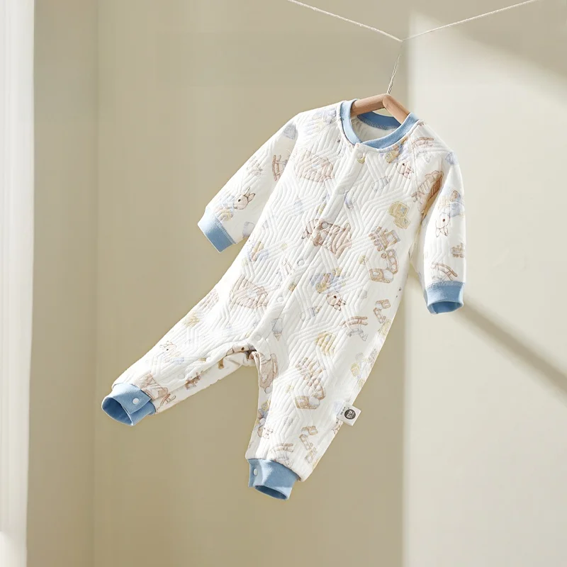OUYUN Baby Long Sleeve Quilted Bodysuit Romper, Spring Autumn Lightweight Padded Onesie, Infant Outdoor One Piece Sleepwear
OUYUN Baby Long Sleeve Quilted Bodysuit Romper, Spring Autumn Lightweight Padded Onesie, Infant Outdoor One Piece Sleepwear