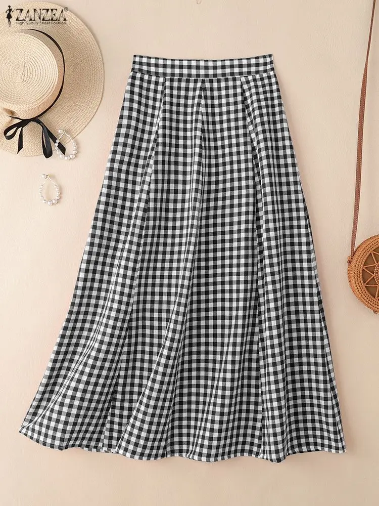 2025 ZANZEA Women Plaid Checked Long Skirts Autumn Jupes Elegant High Waist Office Skirt Stylish Party Faldas Saia Robe Femme
2025 ZANZEA Women Plaid Checked Long Skirts Autumn Jupes Elegant High Waist Office Skirt Stylish Party Faldas Saia Robe Femme