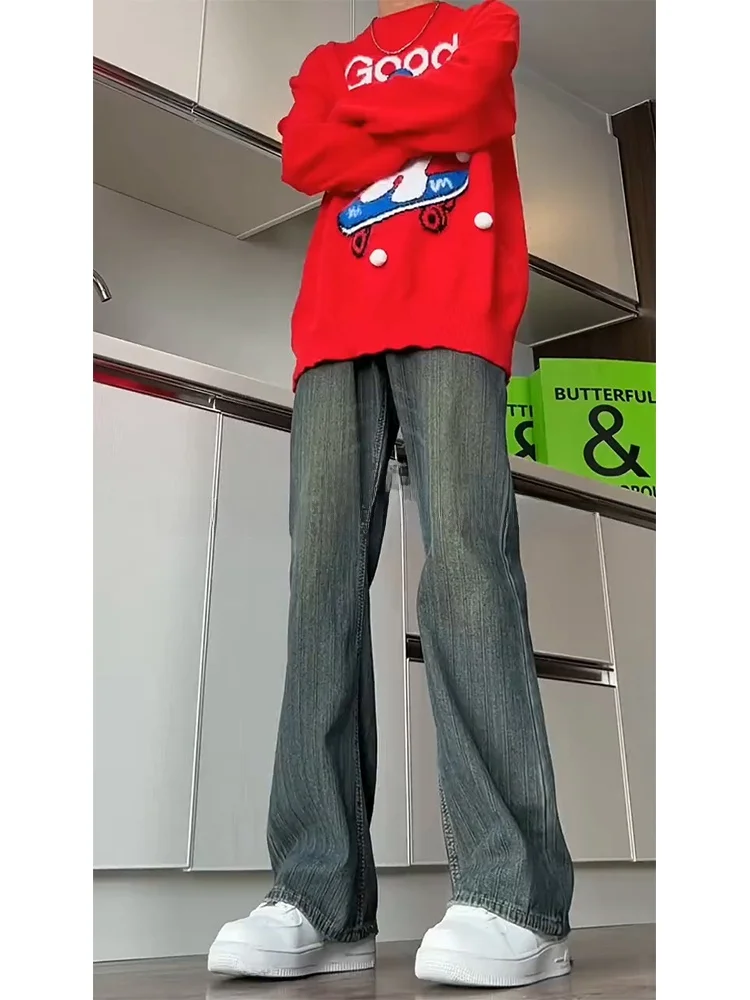 Retro Bamboo Knot Pattern Men's Jeans High Waist Straight Leg Micro Flared Pants American Street Sle Long Knife Blade Design
Retro Bamboo Knot Pattern Men's Jeans High Waist Straight Leg Micro Flared Pants American Street Sle Long Knife Blade Design