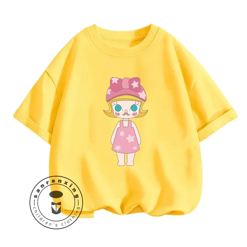 Bubble Mart's Summer Vibes Boys Girls T-shirts with Trendy Cartoon Patterns Soft Casual and Perfect for Hip-Hop Style Lovers
Bubble Mart's Summer Vibes Boys Girls T-shirts with Trendy Cartoon Patterns Soft Casual and Perfect for Hip-Hop Style Lovers