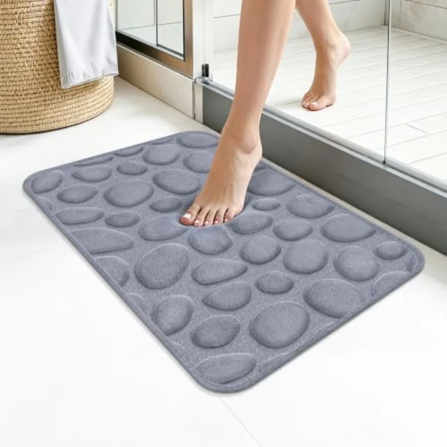 Memory Foam Bath Mat, 16x24 Inch Non Slip Cobblestone Bath Mats, Manchine Washable Absorbent Bathroom Floor Mats, Ultra Soft an
Memory Foam Bath Mat, 16x24 Inch Non Slip Cobblestone Bath Mats, Manchine Washable Absorbent Bathroom Floor Mats, Ultra Soft an