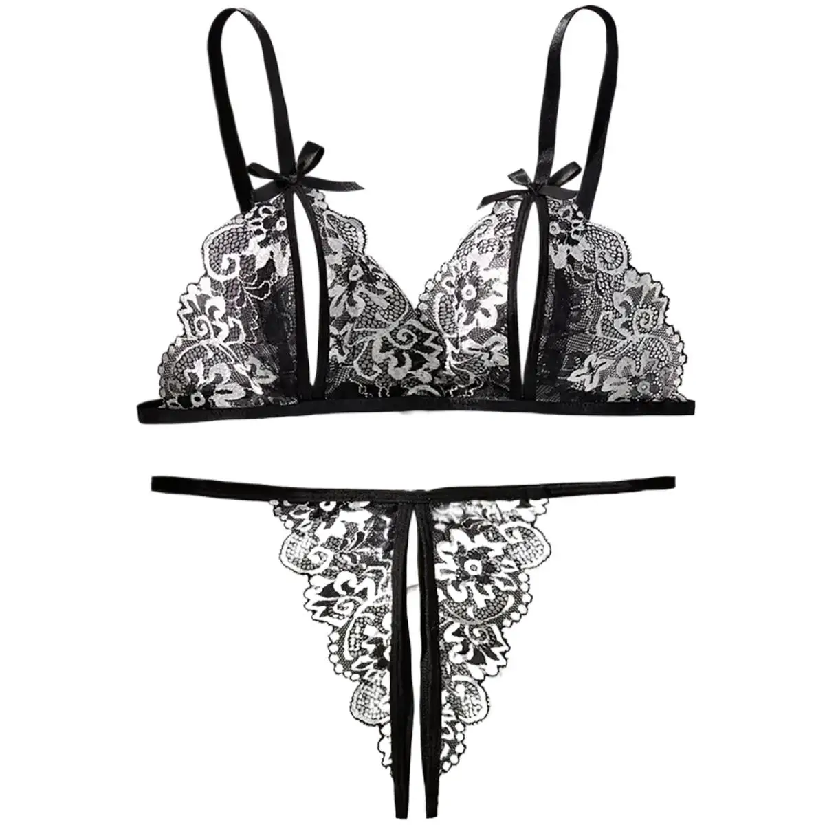 Floral Lace Bra Set Bow Intimates Bra And Thongs Sets Outfit Women's Underwear
Floral Lace Bra Set Bow Intimates Bra And Thongs Sets Outfit Women's Underwear