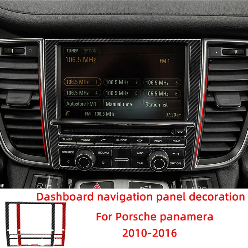 Dashbaord Navigation Panel Decoration Cover Carbon Fiber Car Stickers For Porsche Panamera 2010-2016 Interior Accessories
Dashbaord Navigation Panel Decoration Cover Carbon Fiber Car Stickers For Porsche Panamera 2010-2016 Interior Accessories