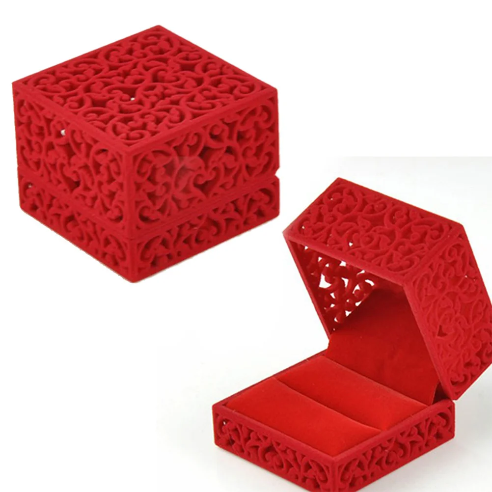 Ювелирные изделия, красный полый художественный дизайн для обручального кольца, свадебный подарок, дисплей, контейнер для хранения ожерелья, кулон, серьги, ювелирные изделия 
Ювелирные изделия, красный полый художественный дизайн для обручального кольца, свадебный подарок, дисплей, контейнер для хранения ожерелья, кулон, серьги, ювелирные изделия