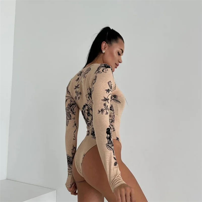 Sexy Printed Tight Jumpsuit One Piece Shorts Jumpsuit Woman Slim O Neck Long Sleeve Jumpsuits Autumn Women Clothing Streetwear
Sexy Printed Tight Jumpsuit One Piece Shorts Jumpsuit Woman Slim O Neck Long Sleeve Jumpsuits Autumn Women Clothing Streetwear