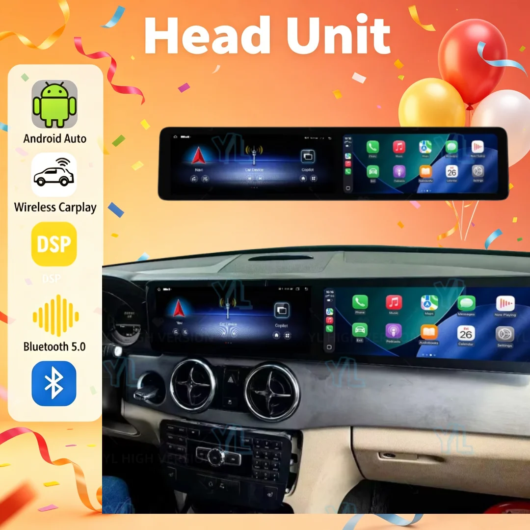 Dual Screen For Benz GLK X204 2009-2015 GPS Navigation Android Auto Stereo Car Radio Carplay Multimedia Video Player Head Unit
Dual Screen For Benz GLK X204 2009-2015 GPS Navigation Android Auto Stereo Car Radio Carplay Multimedia Video Player Head Unit